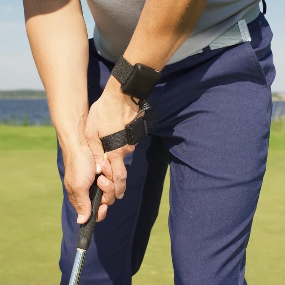 A player trains their wrist position with a HackMotion sensor